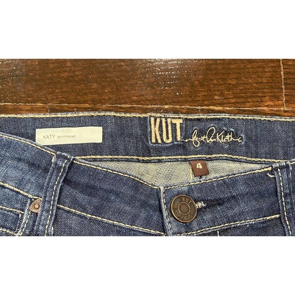 KUT FROM THE KLOTH Katy Boyfriend Blue Denim Jeans Women's Size 4 Low Rise Ankle - Picture 4 of 11